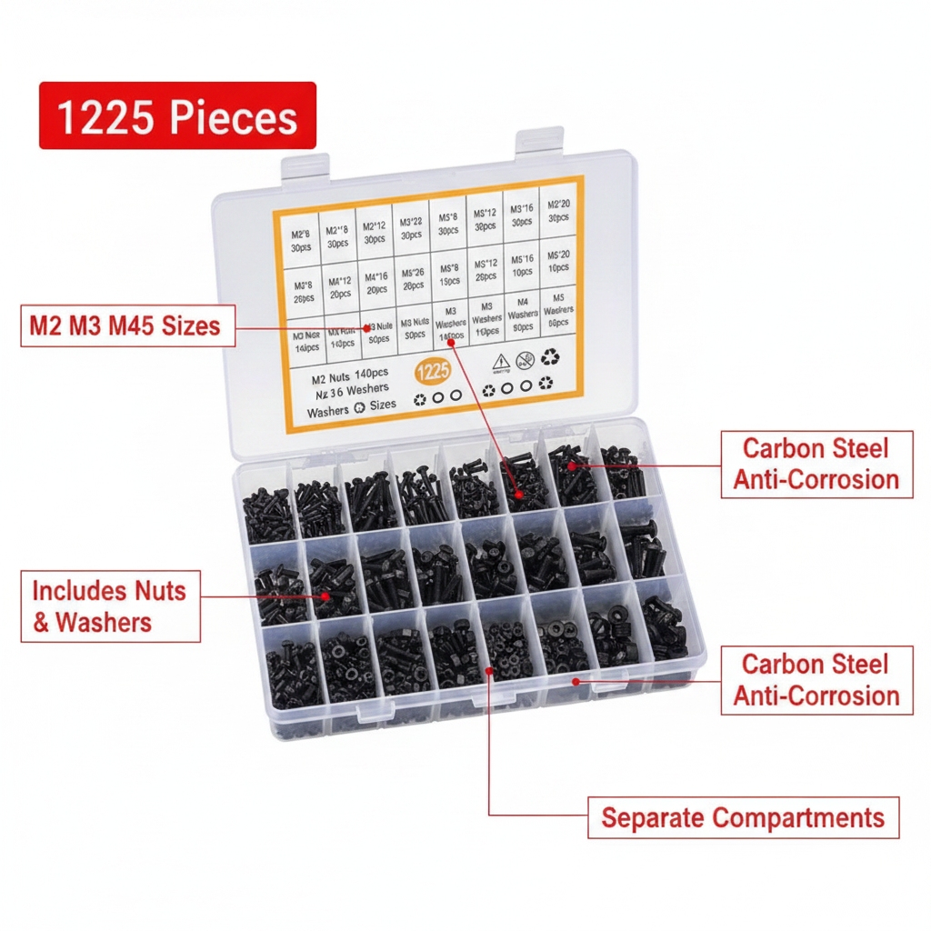 1225pcs Kit Feature Infographic