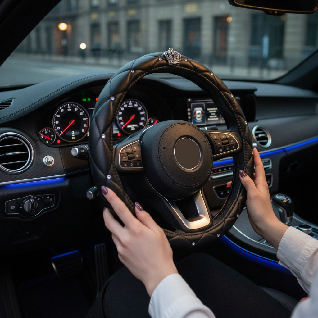 Black Crown Steering Wheel UK