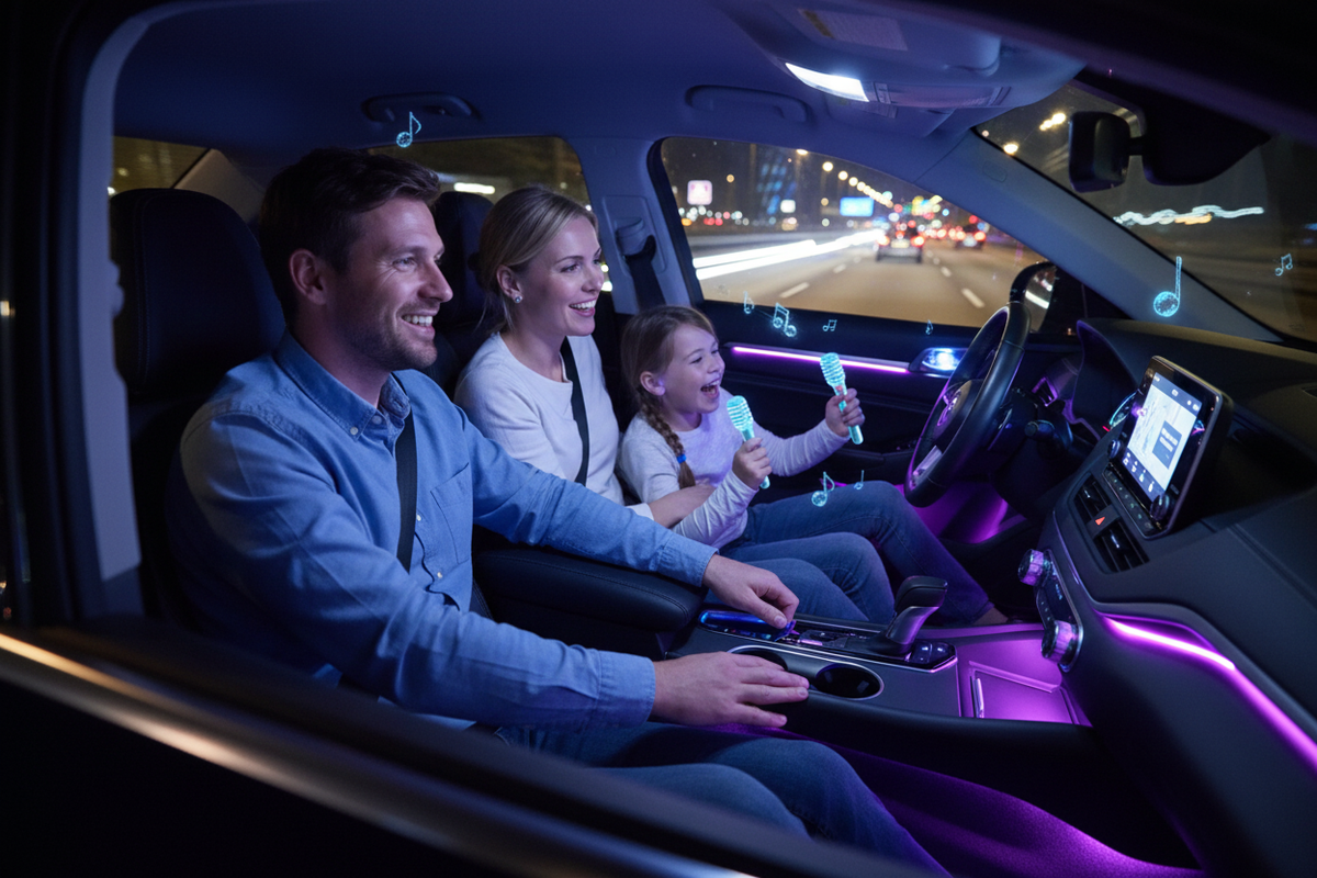 British Family in Car