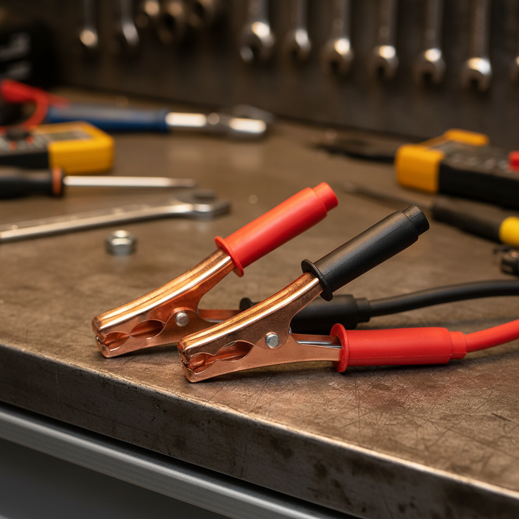 Copper Clamps on UK Garage Workbench